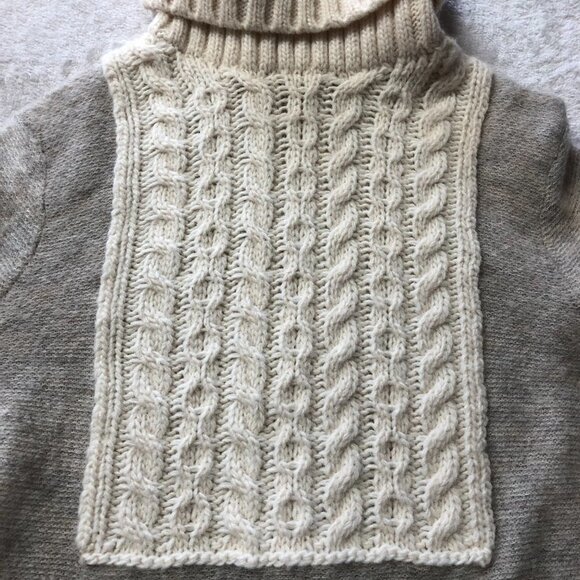 TORY Burch Gretchen Mixed Wool Blend Knitted Turtleneck Sweater Size Small - Picture 5 of 13